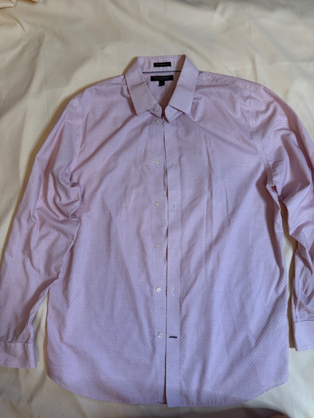 Tommy Hilfiger Light Pink Micro-Pattern Dress Shirt